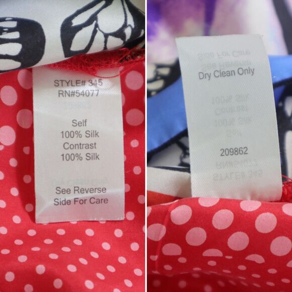 Cabi Size S Silk Butterfly Flower Tie Waist Kimono Top Novelty Print - Picture 10 of 10